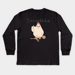 Crochet chick Kids Long Sleeve T-Shirt